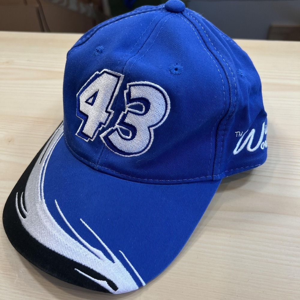John Andretti Window World Hat Cap Strap Back Mens One Size Blue NASCAR Action